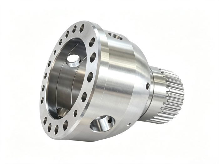 Differential carrier, flange side